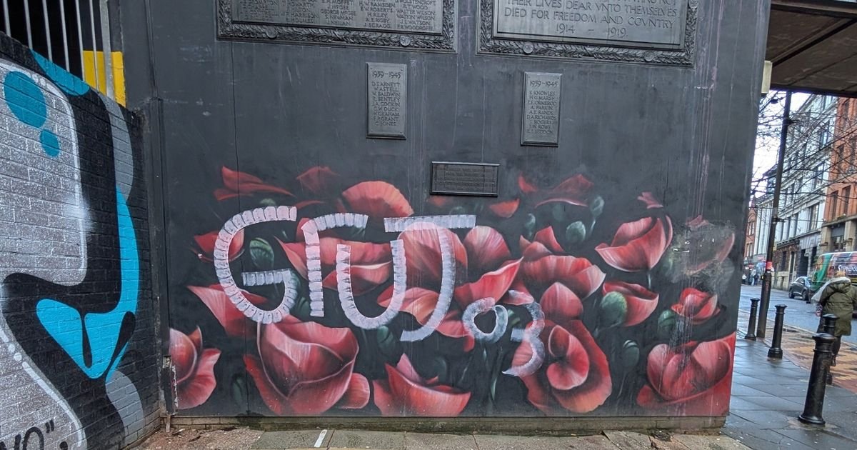 Council Update After Hooligans Graffiti War Memorial in Manchester